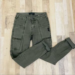 Silver Jeans | Grey/Green Cargo Style Skinny Jeans “Aiko Skinny” Fit